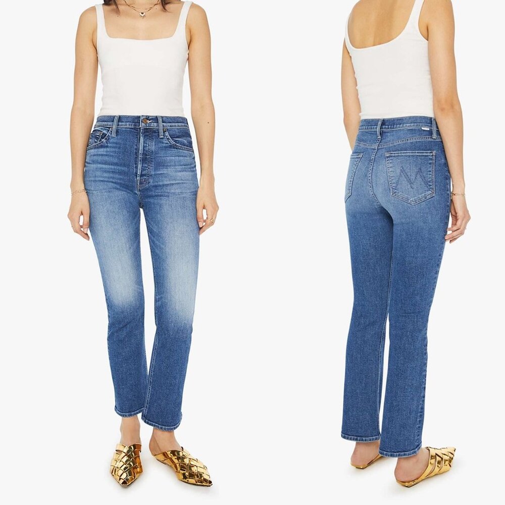 MOTHER Denim High Rise Tripper Flood Sixth Sense, Size 28